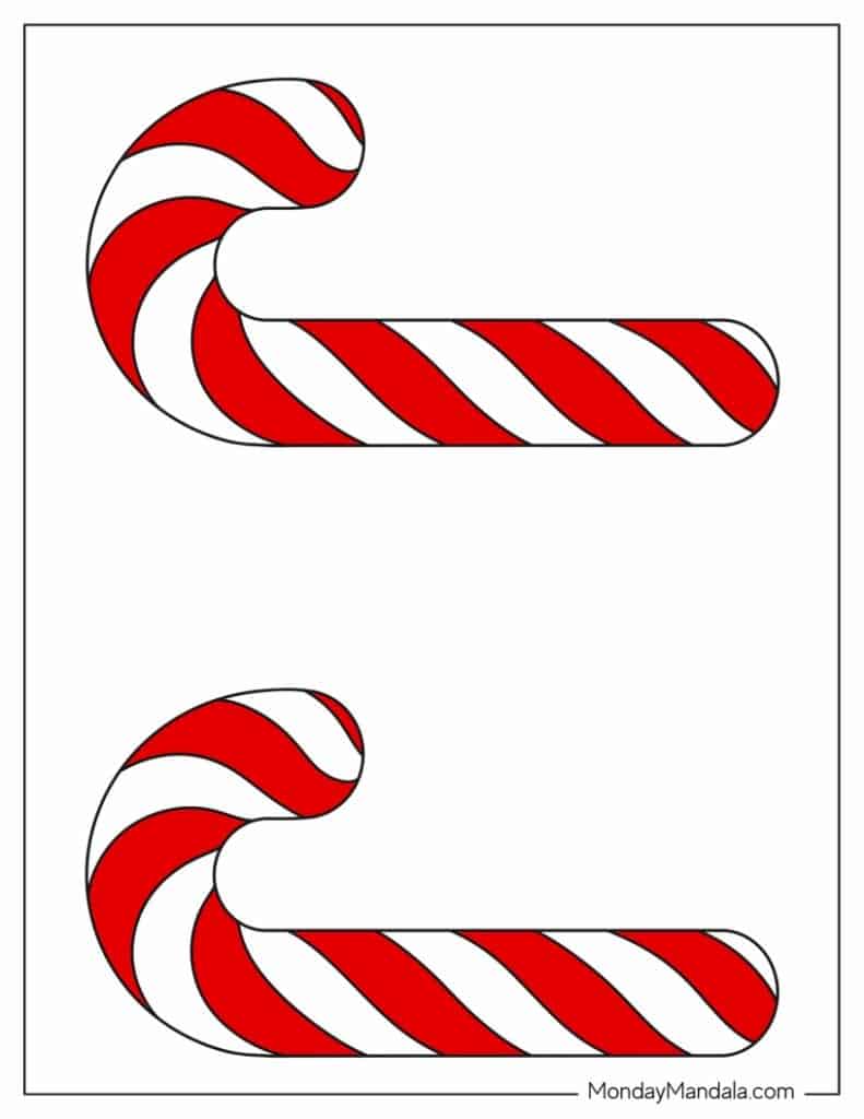 44 candy cane templates (free pdf printables)